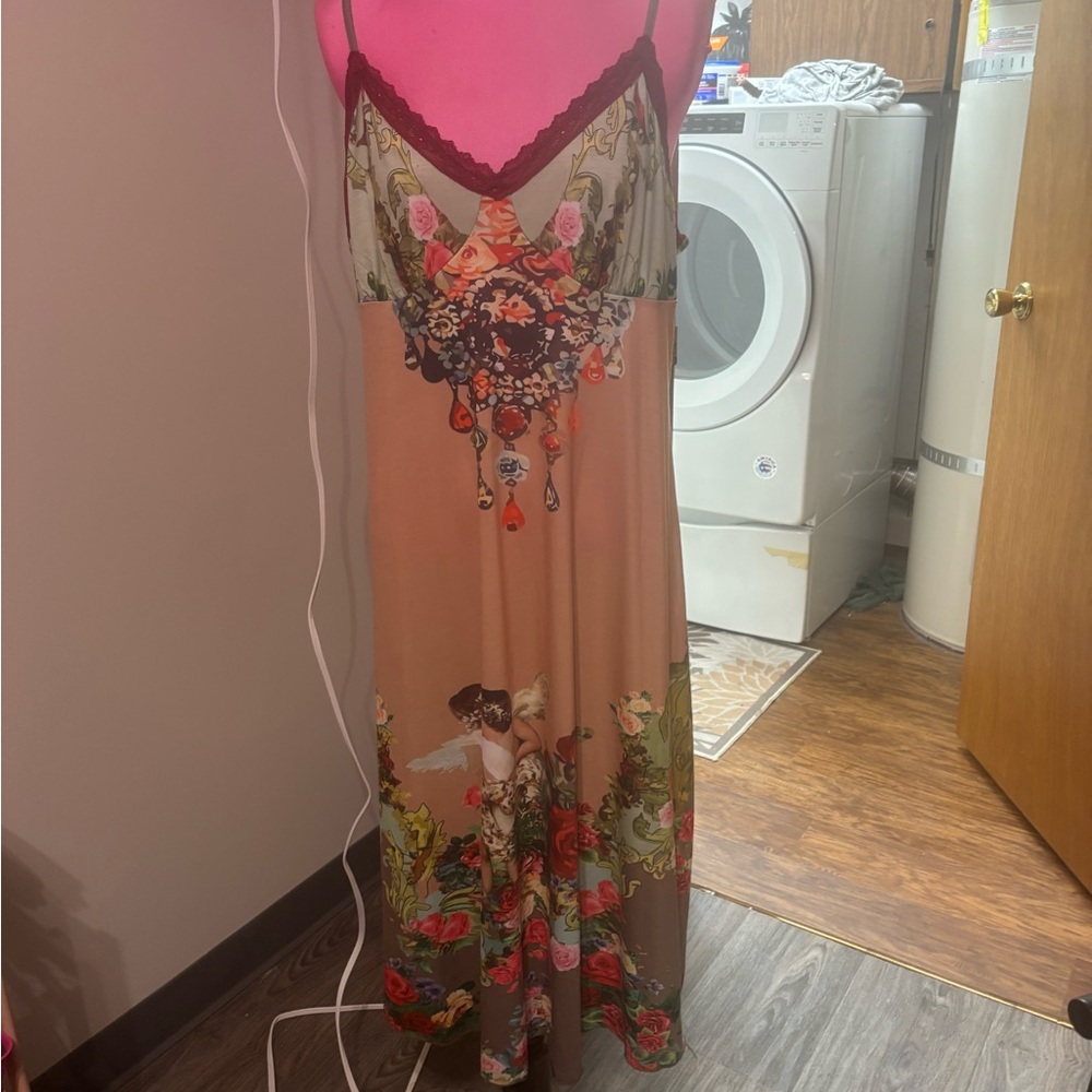 SHEIN Multicolor Floral Midi Dress
